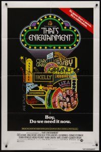 4z859 THAT'S ENTERTAINMENT 1sh '74 classic MGM Hollywood scenes, it's a celebration!