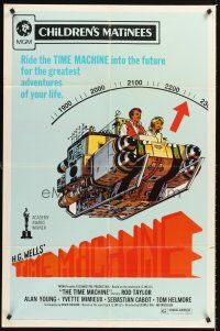 4z887 TIME MACHINE 1sh R72 H.G. Wells, George Pal, great sci-fi artwork!