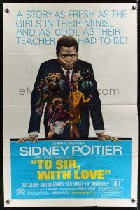 4z890 TO SIR, WITH LOVE 1sh '67 Sidney Poitier, Lulu, directed by James Clavell!