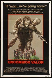 4z921 UNCOMMON VALOR 1sh '83 Gene Hackman, Fred Ward, Robert Stack, Vietnam War!