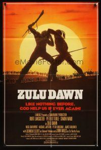 4z999 ZULU DAWN 1sh '79 Burt Lancaster, Peter O'Toole, different art of battle!