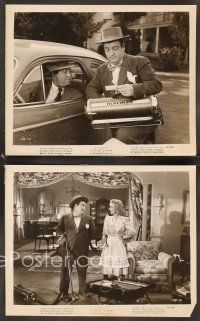 5a795 LITTLE GIANT 4 8x10 stills '46 Bud Abbott & Lou Costello sell vaccuum cleaners!