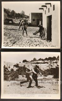 5a516 RAIDERS OF OLD CALIFORNIA 5 8x10 stills '57 images of cowboy brawls & cattle stampede!