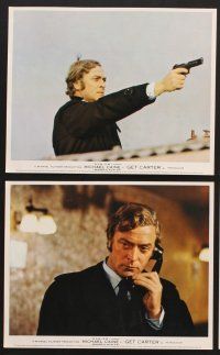 5a191 GET CARTER 8 color English FOH LCs '71 Michael Caine, sexiest Britt Ekland, Ian Hendry