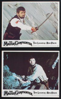 5a201 MASTER GUNFIGHTER 8 8x10 mini LCs '75 Tom Laughlin, Ron O'Neal, sword-fighting cowboy western!