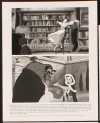 5a020 BEAUTY & THE BEAST presskit '91 Walt Disney cartoon classic, cool images of voice actors!
