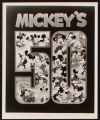5a153 MICKEY'S 50 presskit '78 wonderful cartoon images of Mickey Mouse over fifty years!