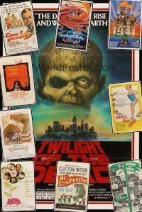 5b005 LOT OF 63 FOLDED ONE-SHEETS '40s-90s Twilighit of the Living Dead, Nothing But Women & more!