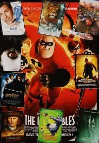 5b050 LOT OF 61 UNFOLDED MINI POSTERS '97 - '07 Incredibles, Harry Potter, Cars & more!