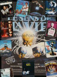 5b055 LOT OF 30 FORMERLY FOLDED FRENCH POSTERS '70-90 Monty Python's Meaning of Life, ET & more!