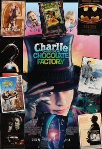 5b062 LOT OF 38 UNFOLDED ONE-SHEETS '83 - '05 Charlie & the Chocolate Factory, Batman & more!