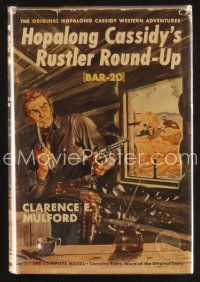 5b179 HOPALONG CASSIDY'S RUSTLER ROUND-UP facsimile edition hardcover book '40s Clarence E. Mulford