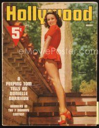 5b128 HOLLYWOOD magazine August 1938 a Peeping Tom tells on sexy Danielle Darrieux!