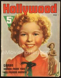 5b124 HOLLYWOOD magazine March 1938 cute Shirley Temple in Rebecca of Sunnybrook Farm!