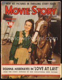5b147 MOVIE STORY magazine March 1941 Deanna Durbin misbehaves in Love at Last!