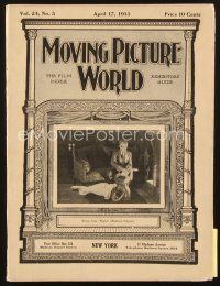 5b081 MOVING PICTURE WORLD exhibitor magazine April 17, 1915 movie w/racist title offends Negroes!