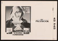 5b421 TO THE DEVIL A DAUGHTER pressbook '76 Richard Widmark, Christopher Lee, nun Nastassja Kinski
