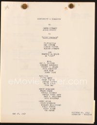 5b311 NIGHT PASSAGE continuity & dialogue script May 28, 1957, screenplay by Borden Chase!
