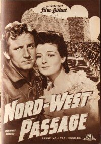 5b225 NORTHWEST PASSAGE German program '54 Spencer Tracy, Robert Young, Ruth Hussey, different!