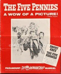 5b352 FIVE PENNIES pressbook '59 artwork of Danny Kaye, Louis Armstrong & Barbara Bel Geddes!