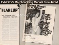 5b353 FLAREUP pressbook '70 most men want super sexy Raquel Welch, but one man wants to kill her!