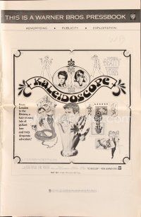 5b380 KALEIDOSCOPE pressbook '66 Warren Beatty, Susannah York, cool Bob Peak art!