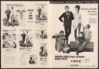 5b382 LADY L pressbook '66 cool art of sexy Sophia Loren, Paul Newman & David Niven!