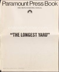5b385 LONGEST YARD pressbook '74 Robert Aldrich prison football sports comedy, Burt Reynolds!
