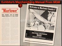 5b391 MARLOWE pressbook '69 sexy Sharon Farrell's legs & James Garner with booze and gun in hands!
