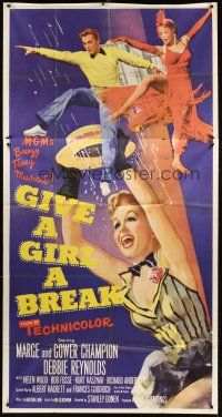 5c590 GIVE A GIRL A BREAK 3sh '53 great image of Marge & Gower Champion dancing, Debbie Reynolds!