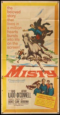 5c654 MISTY 3sh '61 great artwork of David Ladd on horseback, Arthur O'Connell