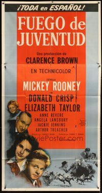 5c662 NATIONAL VELVET Spanish/U.S. 3sh '44 horse racing classic starring Mickey Rooney & Elizabeth Taylor!