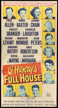 5c666 O HENRY'S FULL HOUSE 3sh '52 Fred Allen, Anne Baxter, Jeanne Crain & young Marilyn Monroe!