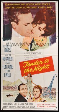 5c695 TENDER IS THE NIGHT 3sh '61 romantic close up of Jennifer Jones & Jason Robards Jr.!