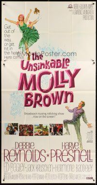 5c702 UNSINKABLE MOLLY BROWN 3sh '64 Debbie Reynolds, get out of the way or hit in the heart!