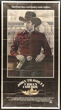 5c703 URBAN COWBOY int'l 3sh '80 great image of John Travolta in cowboy hat at bar!