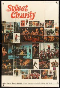 5c012 SWEET CHARITY 40x60 '69 Bob Fosse musical, Shirley MacLaine, great different photo montage!
