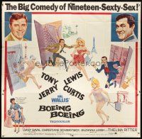 5c143 BOEING BOEING 6sh '65 different art of Tony Curtis, Jerry Lewis & sexy ladies by Jack Rickard!