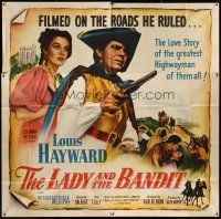 5c184 LADY & THE BANDIT 6sh '51 artwork of Louis Hayward as Dick Turpin & Patricia Medina!