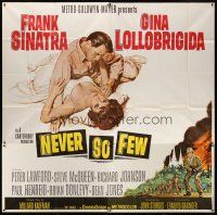 5c196 NEVER SO FEW 6sh '59 artwork of Frank Sinatra & sexy Gina Lollobrigida, John Sturges