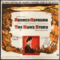 5c198 NUN'S STORY 6sh '59 religious missionary Audrey Hepburn was not like the others, Peter Finch!