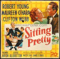 5c207 SITTING PRETTY 6sh '48 Clifton Webb as Mr. Belvedere, Robert Young, Maureen O'Hara