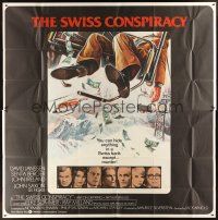 5c211 SWISS CONSPIRACY int'l 6sh '76 David Janssen, the ultimate blackmail thriller!