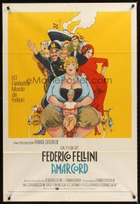 5c366 AMARCORD Argentinean '74 Federico Fellini classic comedy, art by Juliano Geleng!
