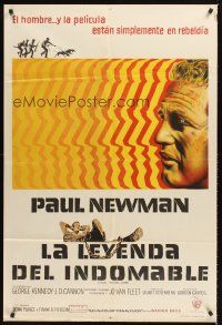 5c390 COOL HAND LUKE Argentinean R70s cool art of Paul Newman, prison escape classic!