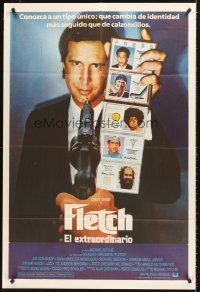 5c412 FLETCH Argentinean '85 Michael Ritchie, wacky detective Chevy Chase has gun pulled on him!
