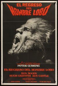 5c448 LEGEND OF THE WEREWOLF Argentinean '75 Peter Cushing, best close up of howling monster!
