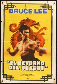5c492 GREEN HORNET Argentinean '74 Bruce Lee classic, great image of Lee fighting!