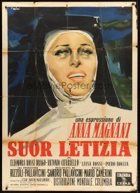 5c233 AWAKENING Italian 1p '57 great art of Catholic nun Anna Magnani by Ercole Brini!