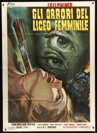 5c274 HOUSE THAT SCREAMED Italian 1p '71 La Residencia, best gruesome artwork by Renato Casaro!